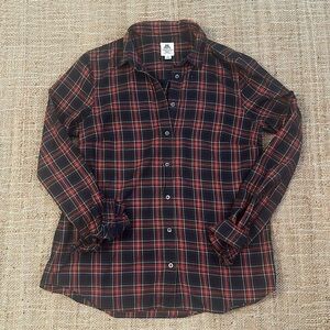 J.Crew Thomas Mason Women's Plaid Shirt Button Down Size 8